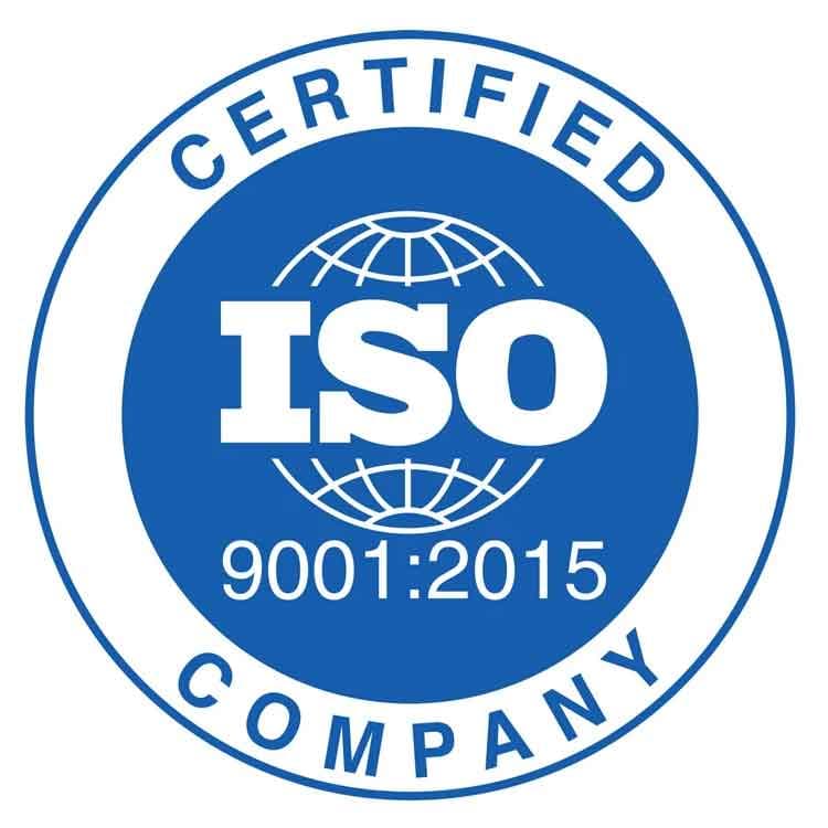 ISO 9001:2015 certified company