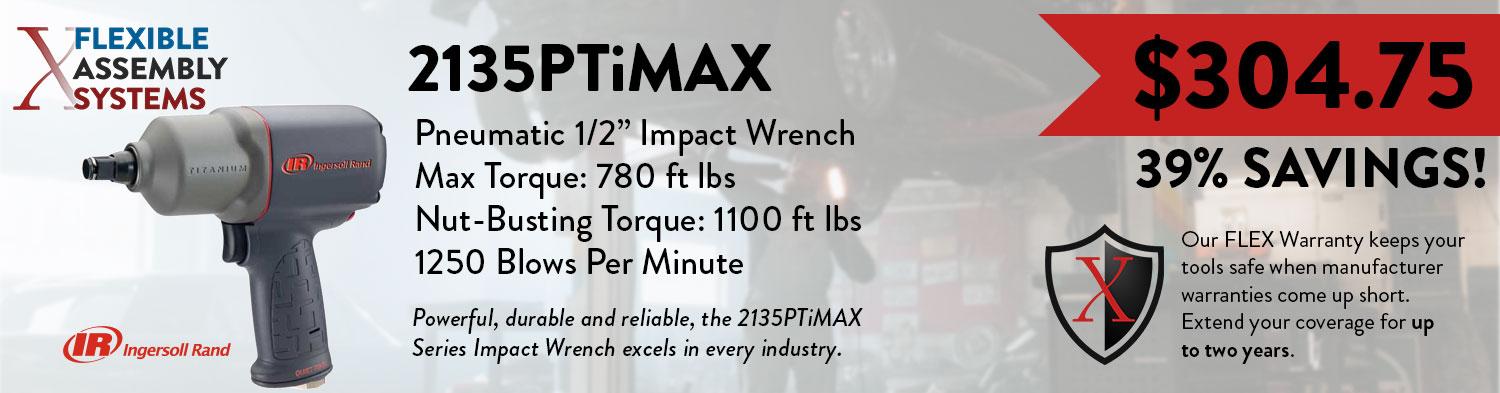 Impact Wrench, 1/2 in. square drive, 780 ft lbs