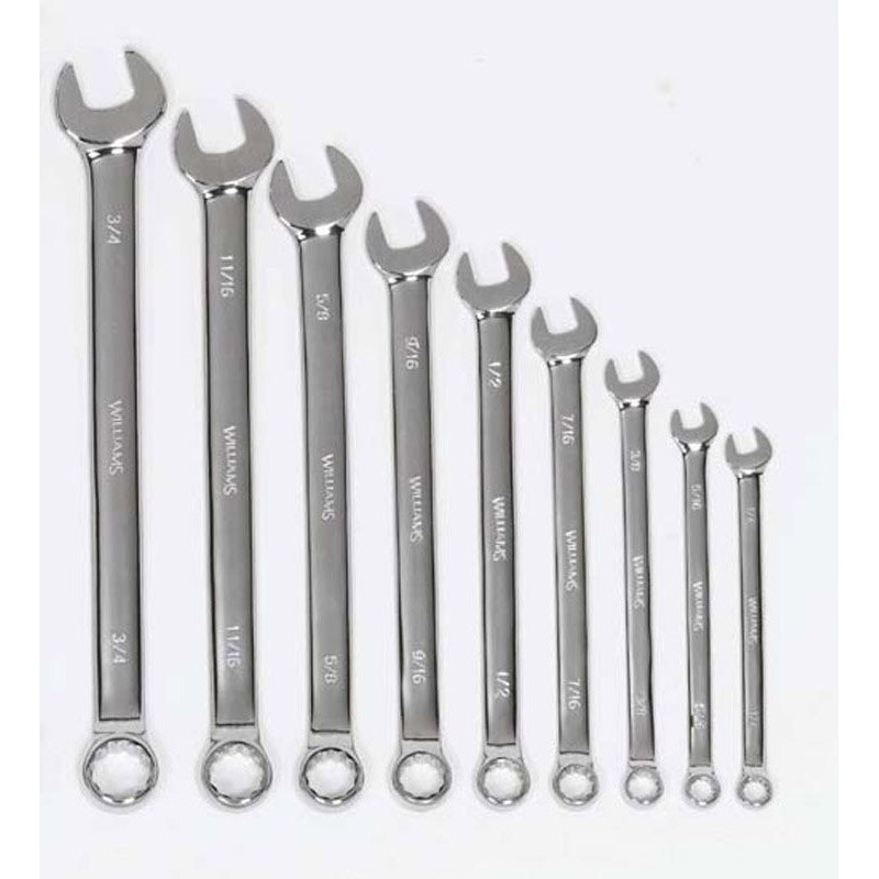 Williams 11003 Hi PolWrench Set 9 Pcs 1/43/4" Flexible Industrial