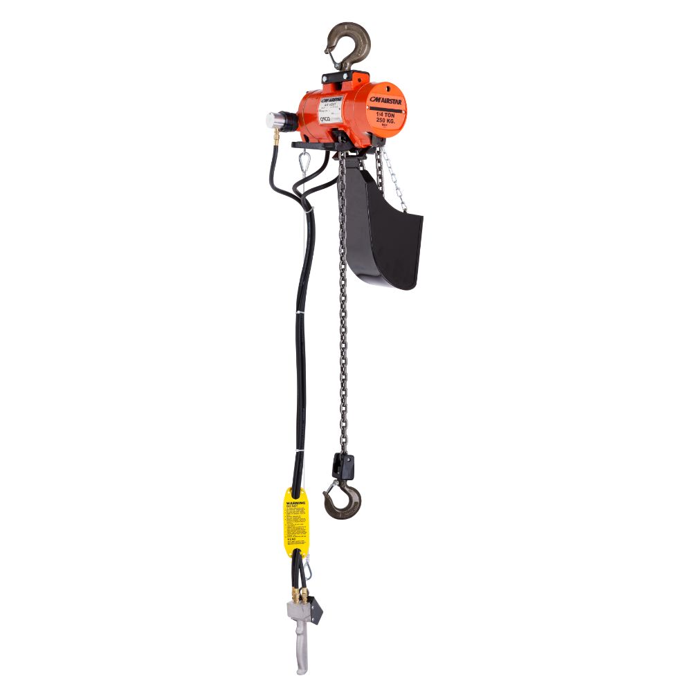 CM Airstar Air Chain Hoist, 3/8 Ton, 10' Lift, 60 FPM Max, Spark