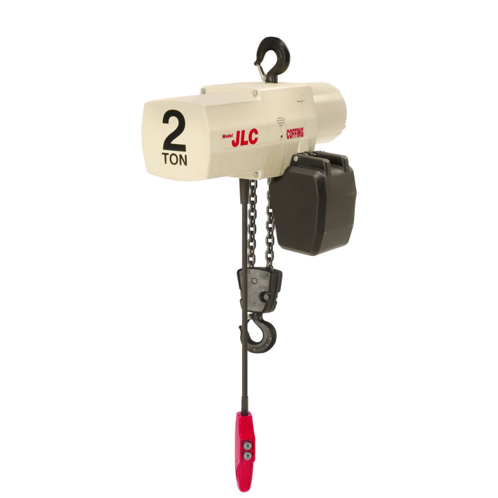Coffing JLC Electric Chain Hoist, 2 Ton, 10' Lift, 8 FPM, 115/230160