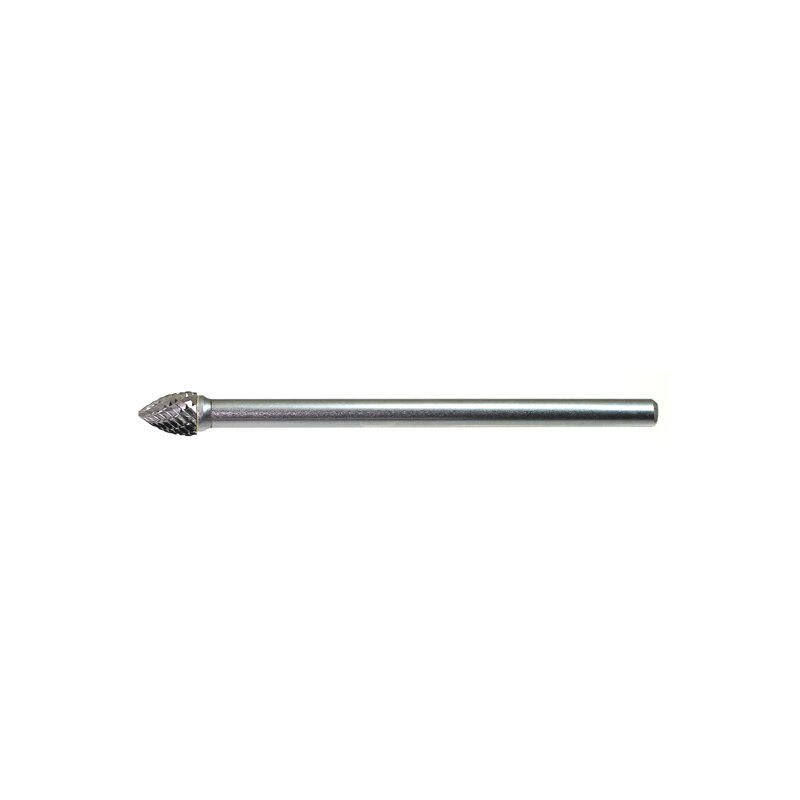 Drillco 7GX132DC SG5L6, Extra Long Carbide Burs, Pointed Tree Shape