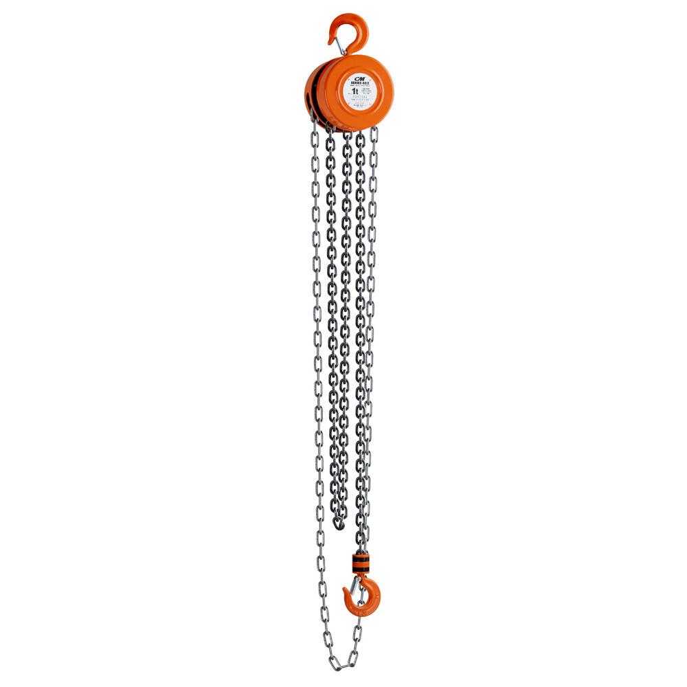 CM 2210A Series 622 Hand Chain Hoist, 1T, 15' Lift Flexible