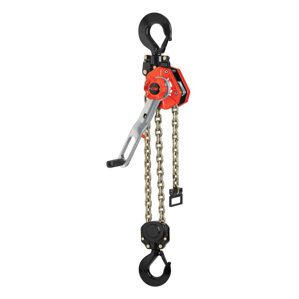 CM Tornado 360 Ratchet Lever Hoist, 6T, 10' Lift Flexible Assembly