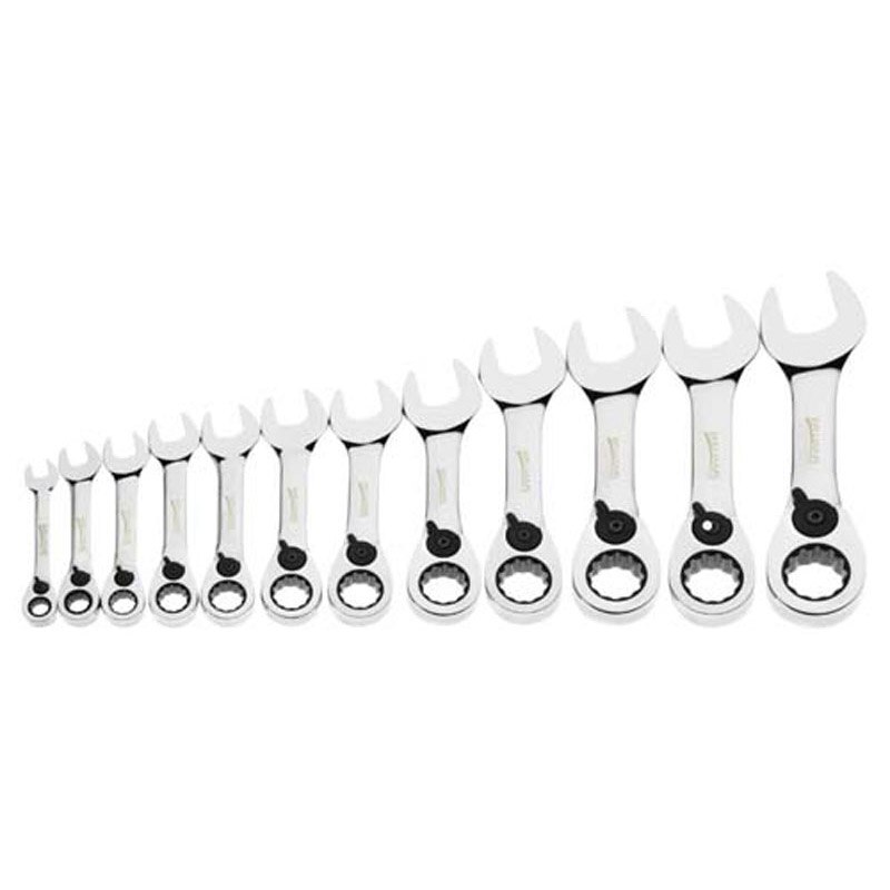 Williams MWS12RCS Stubby Ratcheting Combo Wrench Set 12Pcs Flexible