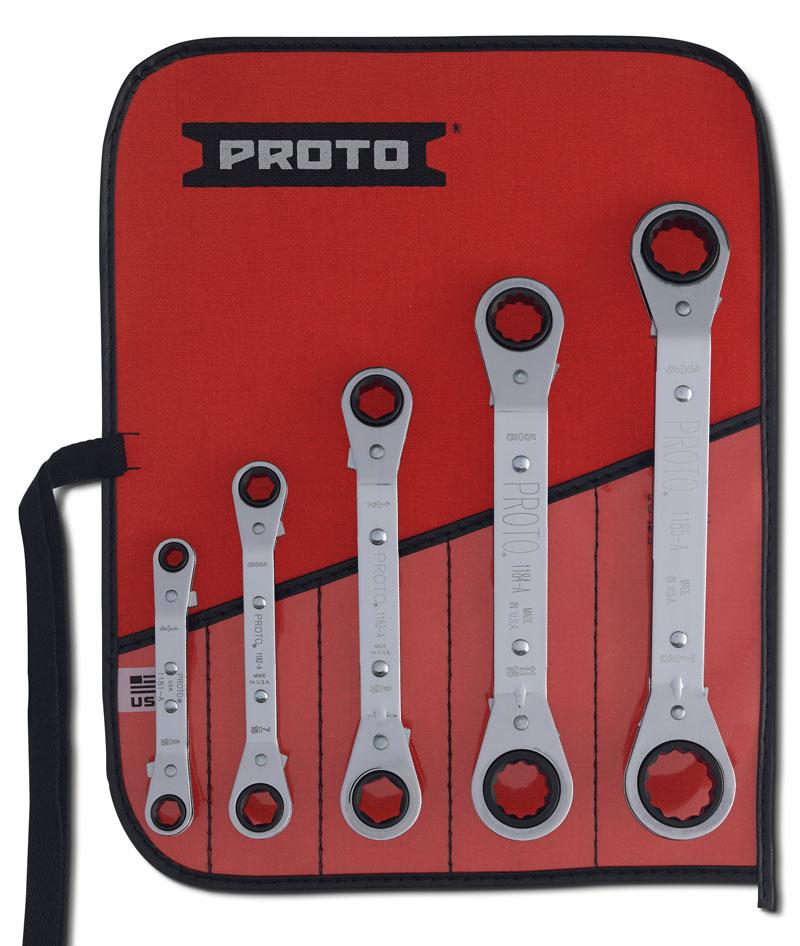 Stanley Proto J1180A 5 Piece Offset Reversible Ratcheting Box Wrench