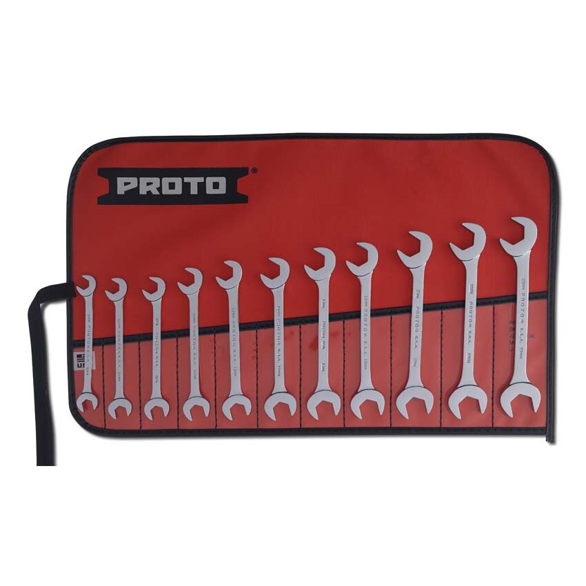 Stanley Proto J3100M 11 Piece Full Polish Metric Angle OpenEnd Wrench