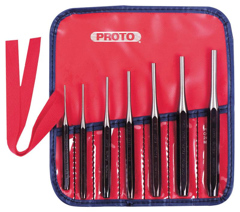 Stanley Proto J48007 7 Piece SuperDuty Pin Punch Set Flexible