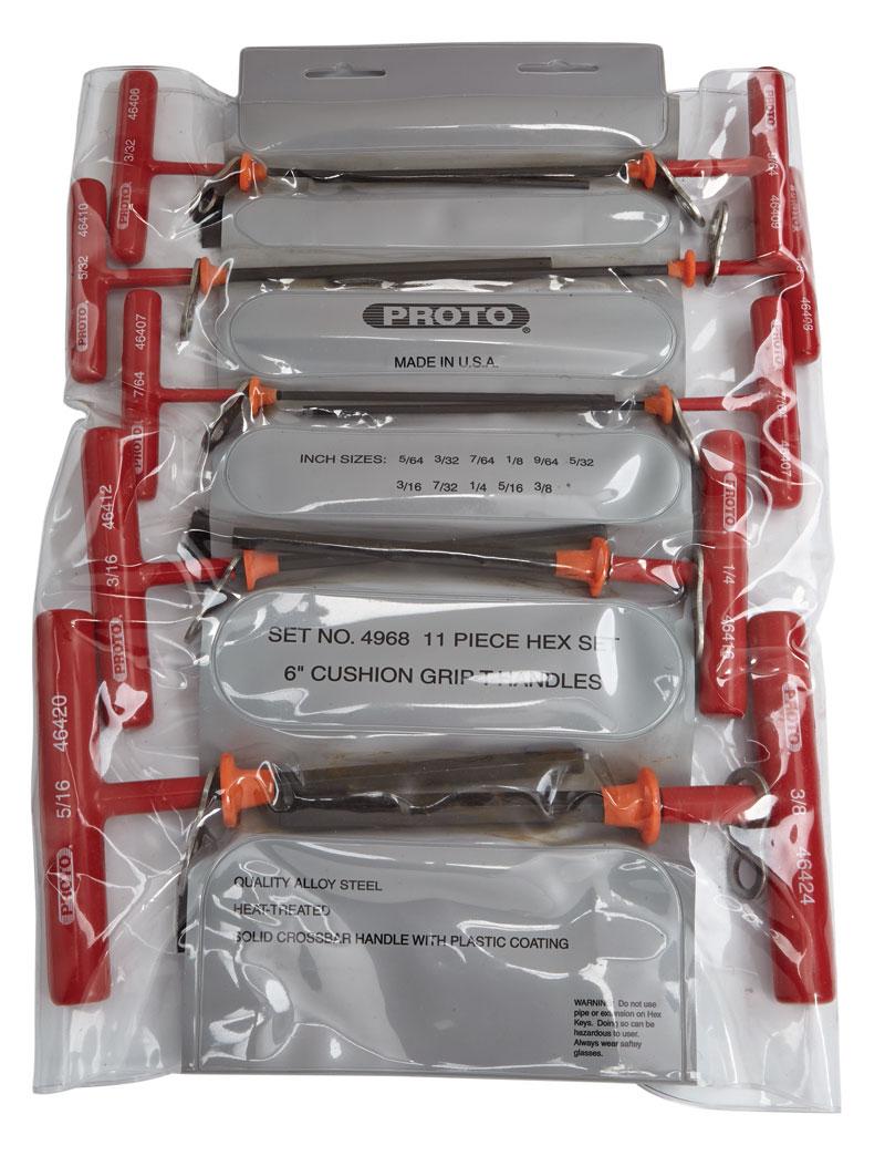 Stanley Proto J4968 11 Piece THandle Hex Key Set Flexible Industrial