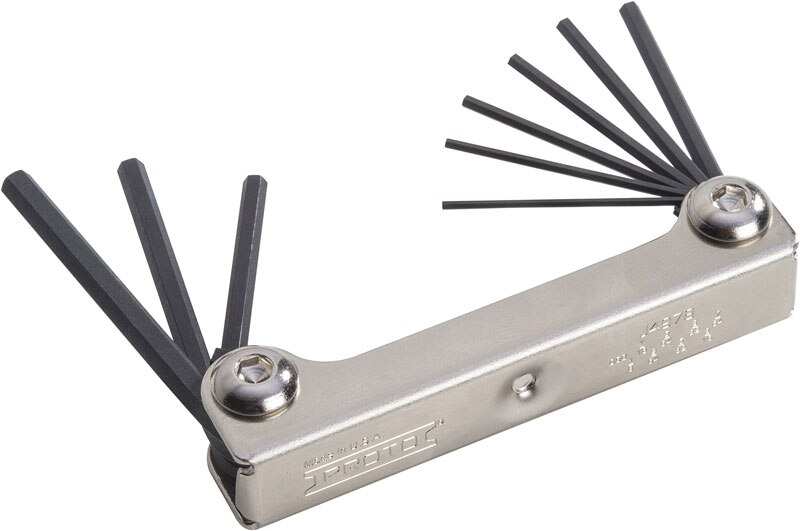 Stanley Proto J4978 9 Piece Folding Hex Key Set Flexible Industrial