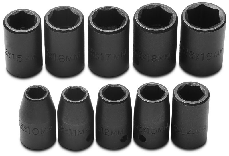 Stanley Proto J74202 1/2 in Drive 10 Piece Metric Impact Socket Set 6