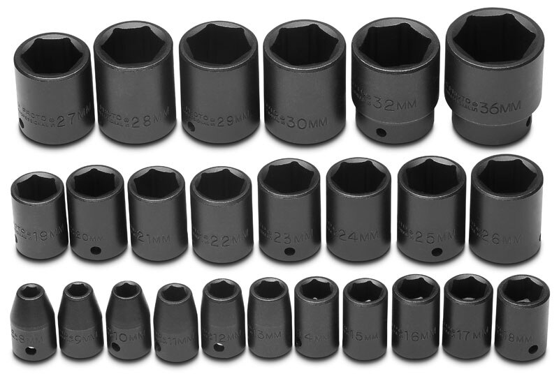 Stanley Proto J74206 1/2 in Drive 25 Piece Metric Impact Socket Set 6