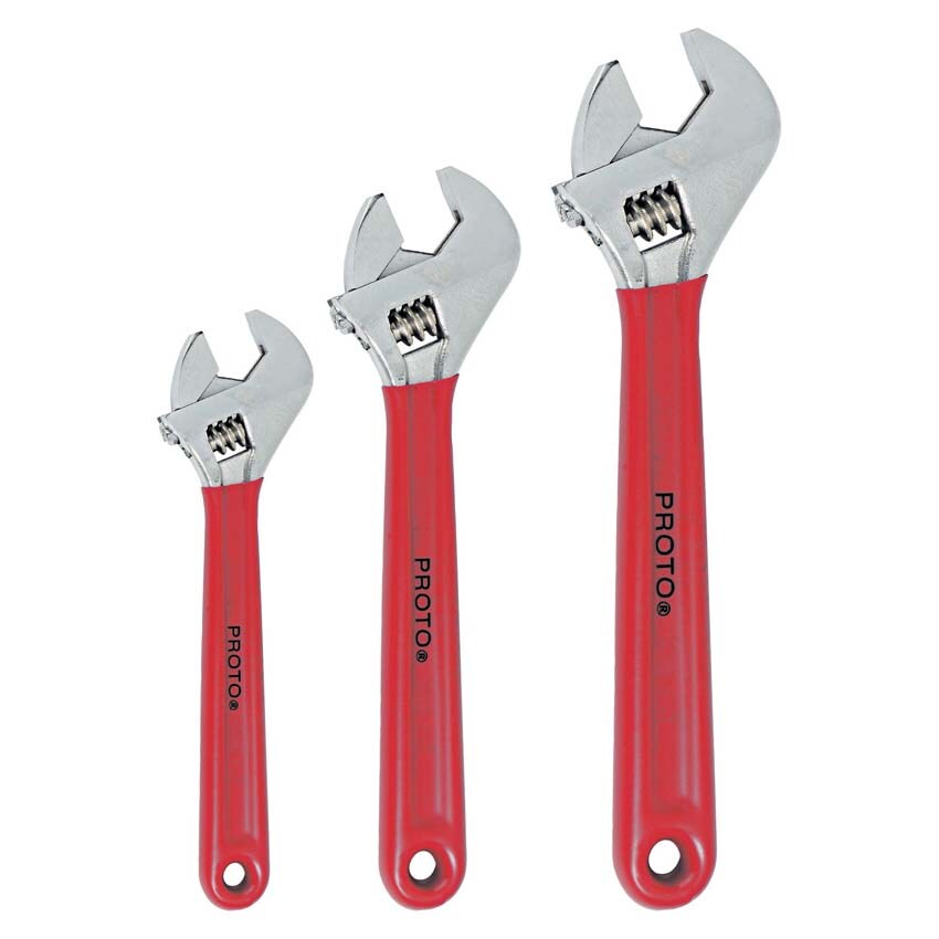 Stanley Proto J795G 3 Piece Cushion Grip Adjustable Wrench Set