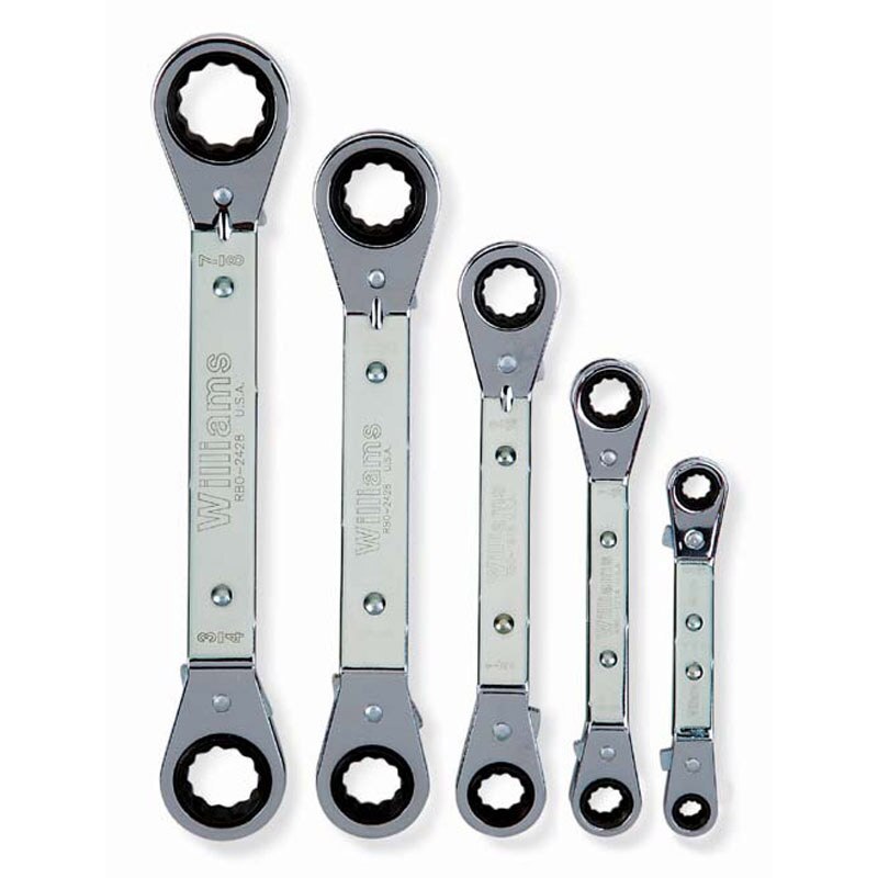 Williams WS5 Offset Ratcheting Box Wrench Set 5Pcs Flexible