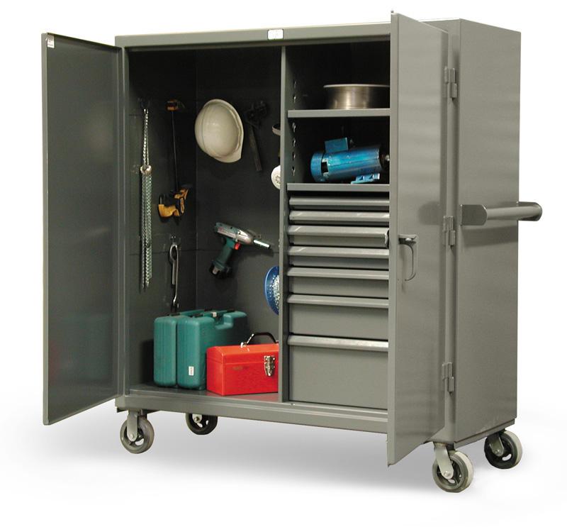 2 shelf Mobile Jobsite with 7 drawers, 400 lb capacity, 48 x 24