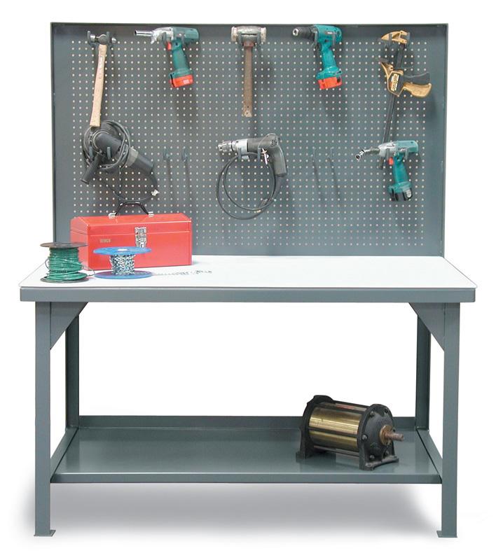 Strong Hold T6036PB Pegboard Shop Table, 8250 lb. capacity Flexible